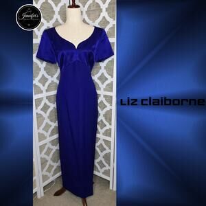 Liz Claiborne Night Vintage Purple/Blue Sweetheart Neckline Floor Length Gown 10